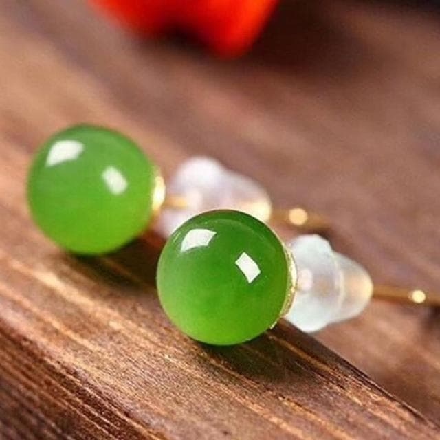 【MoonDy】耳環 耳釘 和田玉耳環 水晶耳環 韓國耳環 女生飾品 玉耳環 翡翠耳環 翡翠耳釘 寶石耳環