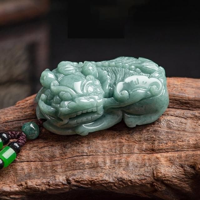 【MoonDy】翡翠 玉石 玉珮 玉佩 玉墜 吊墜 玉石項鍊 保平安 真玉貔貅 貔貅項鍊 招財貔貅 開運項鍊 情侶項鍊 生日禮物