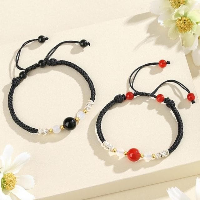 【MoonDy】手鍊 手環 手鍊串珠 純銀手鍊 情侶手鍊 閨蜜手鍊 925 紅瑪瑙 黑曜石手鍊 招財手鍊 水晶手鍊 情人節禮物