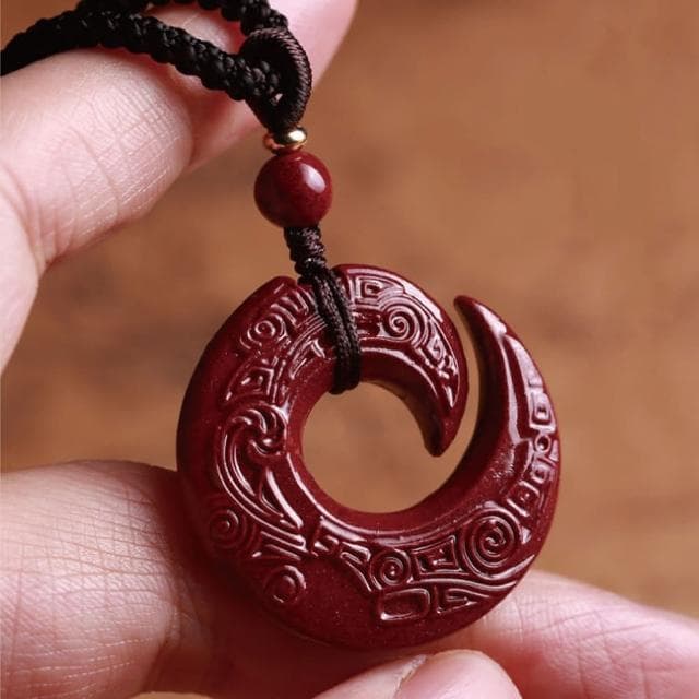 【MoonDy】硃砂項鍊 平安扣 吊墜 配件 男女同款 辟邪手鍊 招財納福 飾品 鑰匙圈吊飾 護身符 保平安 情侶項鍊 生日禮物