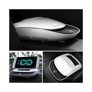 HMee 匯美 車載空氣凈化器 手機支架 充電寶 智能多功能汽車內氧吧 車用太陽能淨化器