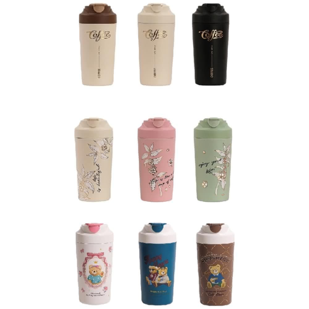 【蛋蛋購物】繽紛咖啡隨行杯 480ml  (交換禮物 聖誕禮物 真陶瓷內膽 保溫咖啡杯 保溫杯 保冰杯 隨行杯 陶瓷咖啡杯)