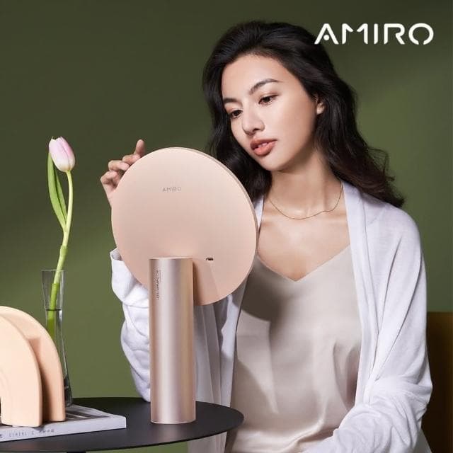 【AMIRO】Oath自動感光LED化妝鏡-綺夢花園禮盒-薄霧粉 #情侶聖誕禮物