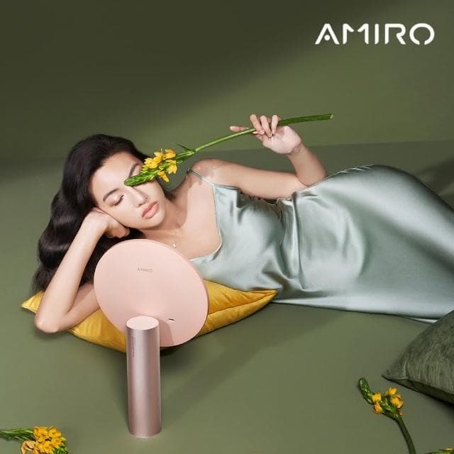 【AMIRO】Oath自動感光LED化妝鏡-綺夢花園禮盒-薄霧粉 #情侶聖誕禮物