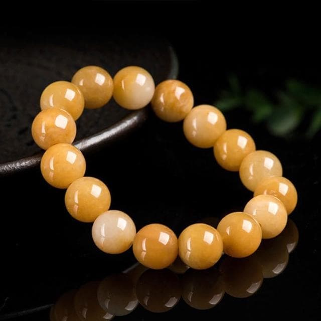 【MoonDy】玉石 手串 手鍊 手環 水晶手鍊 招桃花 手鍊串珠 金絲玉 黃玉手鍊 招財納福 保平安 送媽媽 女生生日禮物