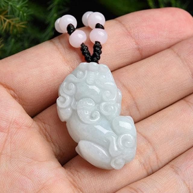 【MoonDy】項鍊 吊飾 玉珮 吊墜 玉石項鍊 貔貅 招財項鍊 保平安 翡翠 飾品 護身符 如意 男女同款 送媽媽 生日禮物