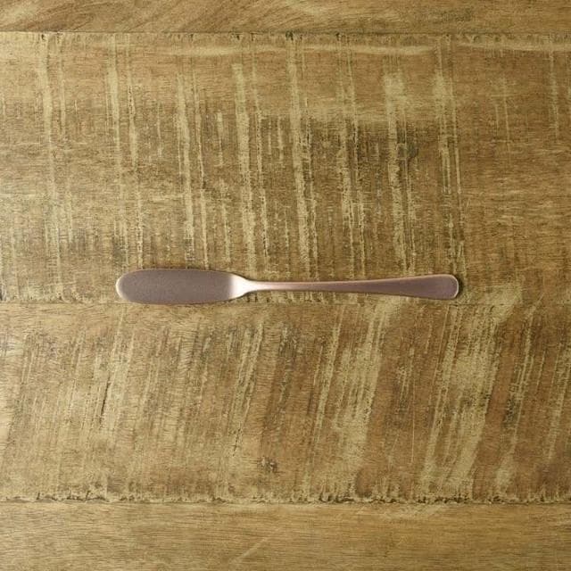 高級霧面粉紅玫瑰金質感不鏽鋼果醬刀 (交換禮物 聖誕禮物 日本製 新潟燕三条 古英式廚房 奶油刀)