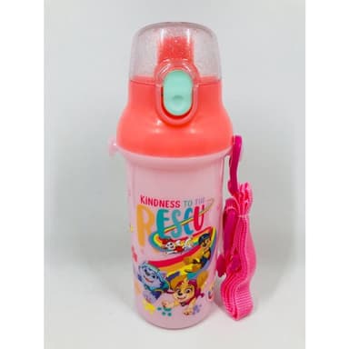 【Skater】附揹帶/姓名貼 日本粉色汪汪隊狗狗 兒童矽膠直飲式水壺 480ml (交換禮物 聖誕禮物 PSB5SANAG 22)