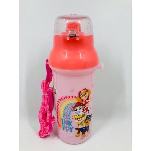 【Skater】附揹帶/姓名貼 日本粉色汪汪隊狗狗 兒童矽膠直飲式水壺 480ml (交換禮物 聖誕禮物 PSB5SANAG 22)