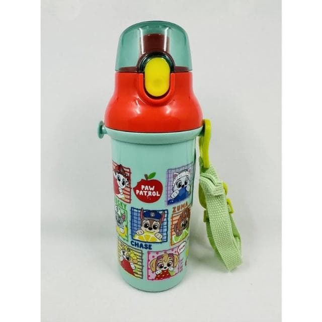 【Skater】附揹帶/姓名貼 日本2023 綠色汪汪隊 480ml 兒童直飲式水壺 (交換禮物 聖誕禮物 銀離子 PSB5SANAG)