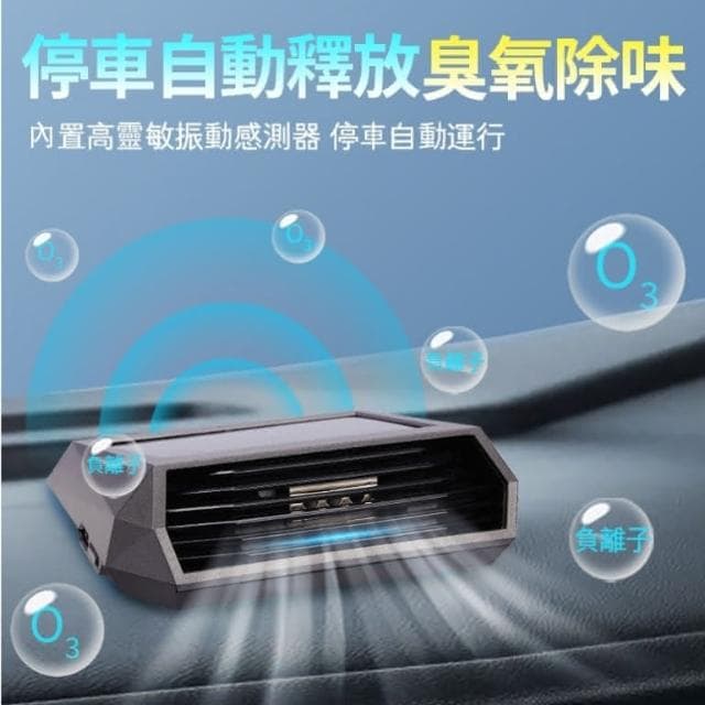 光能清淨機 車用空氣清淨機 空氣淨化器 太陽能電 強效滅菌 除甲醛 太陽能臭氧負離子淨化器 車用清淨機