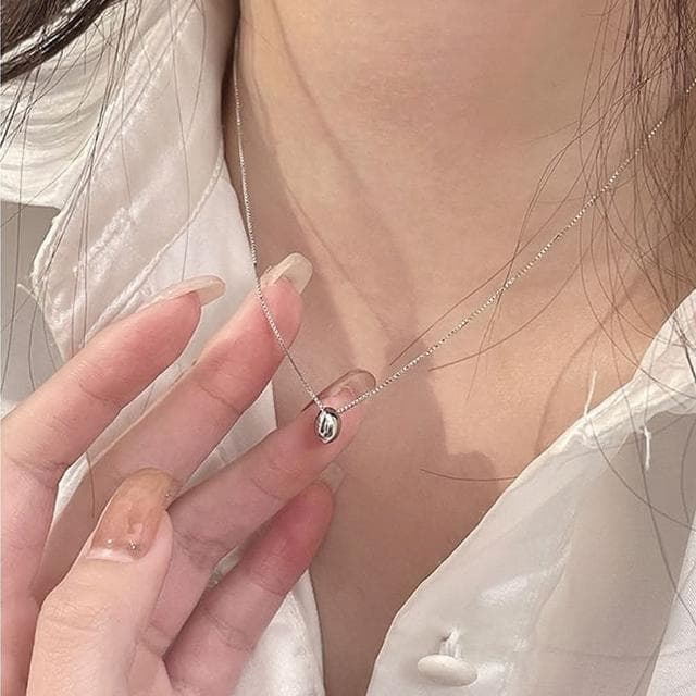 【KT DADA】s925純銀項鍊 小圓豆項鍊 女韓版項鍊 正韓純銀項鍊 女項鍊 不掉色項鍊 正韓飾品 情人節禮物