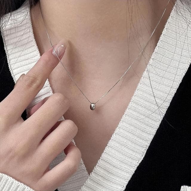 【KT DADA】s925純銀項鍊 小圓豆項鍊 女韓版項鍊 正韓純銀項鍊 女項鍊 不掉色項鍊 正韓飾品 情人節禮物