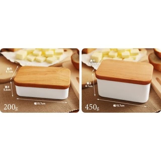 【野田琺瑯】附實木盒蓋 日本琺瑯奶油盒200g(交換禮物 聖誕禮物 BT-200)