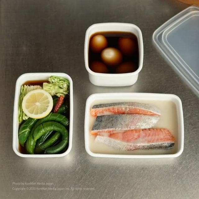 【野田琺瑯】附塑膠蓋 日本淺型琺瑯保鮮盒L(交換禮物 聖誕禮物 食物 保存容器)