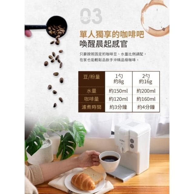【SOLAC】自動研磨咖啡機 SCM-C58 (自動磨豆 現磨咖啡 手沖悶蒸 精品級 咖啡粉 簡易清洗__Kimi極美職人推薦)