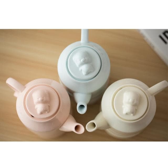 【蕉蕉購物】嘿豬豬 x 交換禮物茶壺杯組杯子2入+壺 陶瓷餐具 可愛造型 下午茶組 茶具組 泡茶壺 入厝禮物