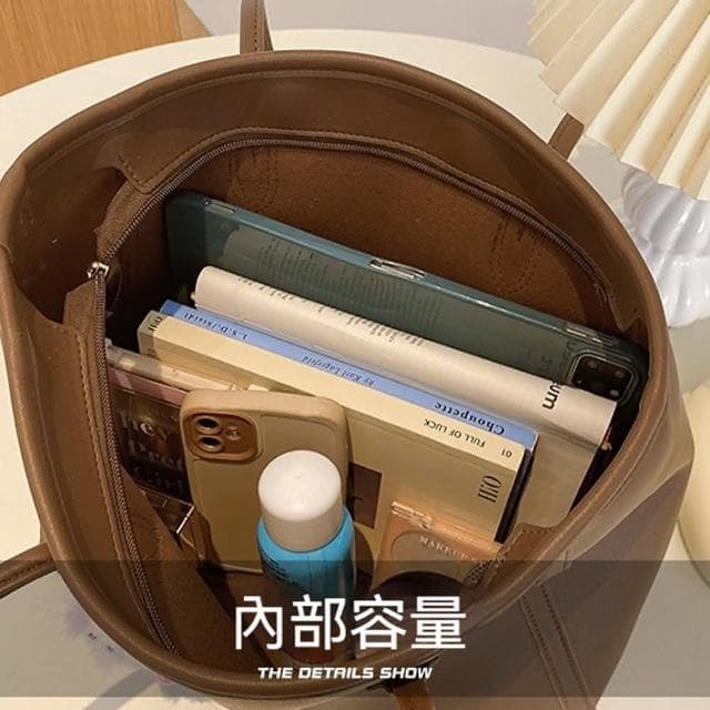【LEEHER】拼接托特包/復古包包/a4包/包包/大容量/購物包/禮物/單肩包/手提包/通勤包/皮革包包/簡約百搭