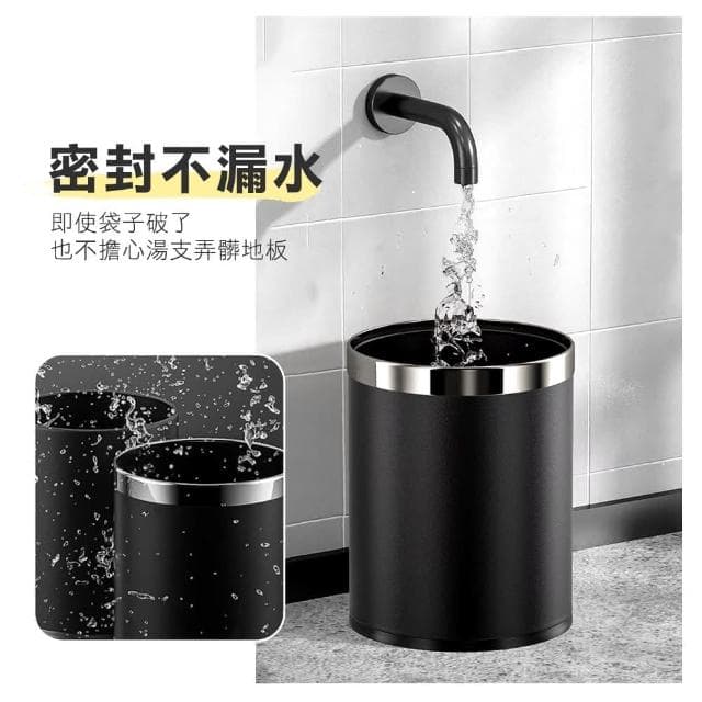 居家用品 無蓋垃圾桶 大口清潔筒 質感垃圾桶 時尚垃圾桶 浴室垃圾桶 飯店 臥室垃圾桶 交換禮物 185-TCBPC