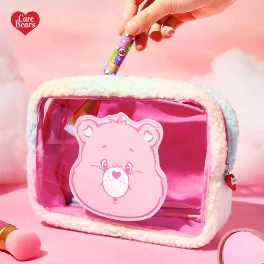 【Care Bears】美國彩虹熊愛心熊Care Bears彩虹毛絨化妝包筆袋旅行包(閨蜜女友女兒老婆生日聖誕交換禮物)