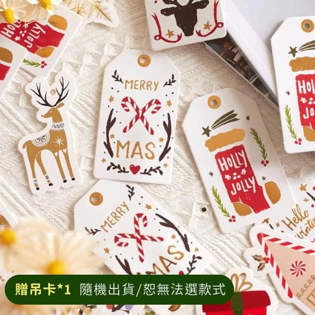 【CReAM】CReAM 送聖誕吊卡+聖誕小卡片Letitia施華洛世奇鑽飾項鍊+緋紅金邊永生花(生日 禮物 送禮 禮盒)