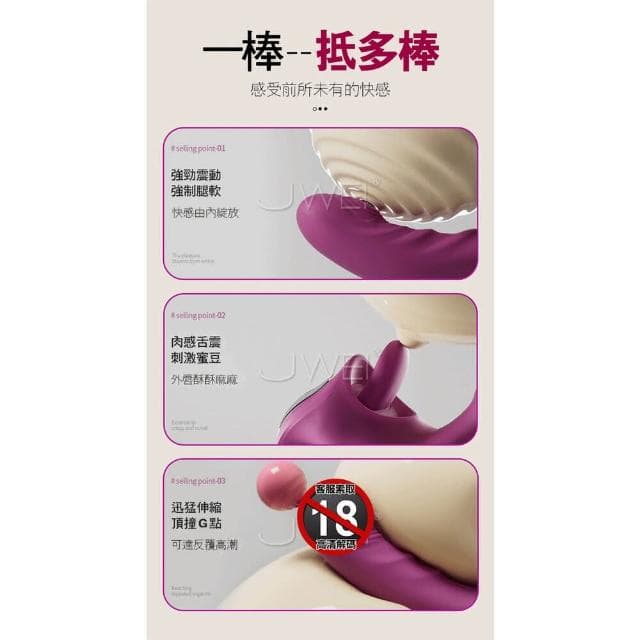 G點舌舔大濕．伸縮抽送+震動+加溫自慰神器 情趣用品 女性成人禮品 自動伸縮棒(情趣用品 女性成人禮品)