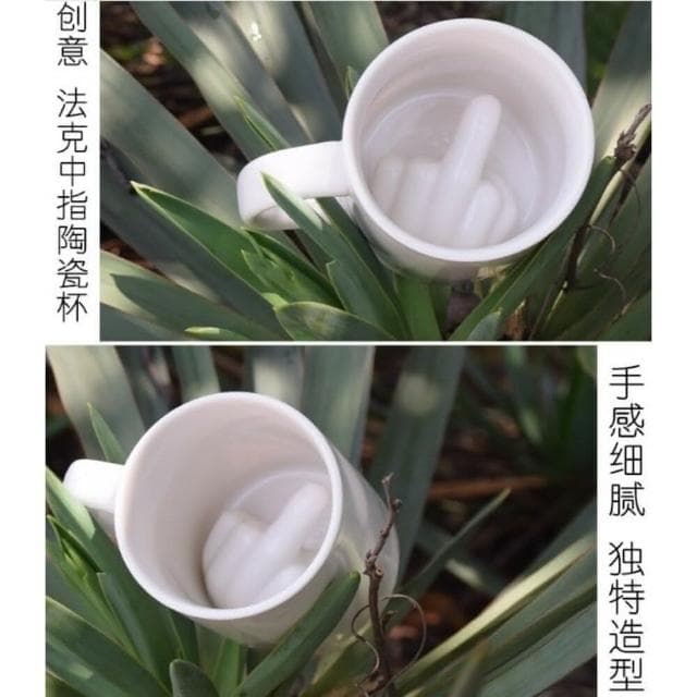 創意中指杯法克杯陶瓷個性創意馬克杯 搞怪杯子聖誕情人節生日禮物(搞怪杯子聖誕情人節生日禮物)