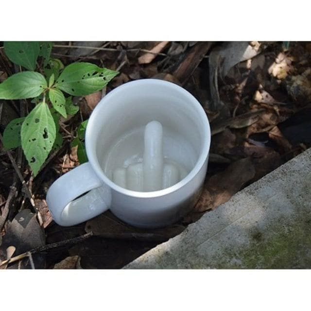 創意中指杯法克杯陶瓷個性創意馬克杯 搞怪杯子聖誕情人節生日禮物(搞怪杯子聖誕情人節生日禮物)
