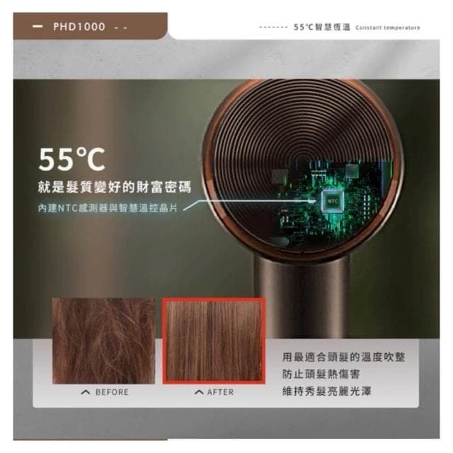 Arlink 恆溫55℃護髮 大風量無線吹風機 造型美容(沙龍 三段風速 冷熱風 無線充電吹風機 吹風機)