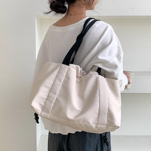【LEEHER】水餃包/旅行袋/通勤包/大容量/肩背包/手提包/運動包/黑色包包/學生書包/禮物/包包/尼龍托特包