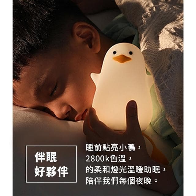 舒米好物拍拍燈 LED 小夜燈 伴眠燈_小海鷗(白色 情人節禮物 生日禮物 躺平鴨 交換禮物)