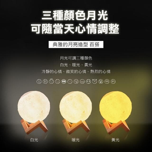 【AI Queen】月球燈香薰機-無線充電款(精油機/小夜燈/水氧機/薰香器/精油燈 芳香 香氛機 交換禮物)