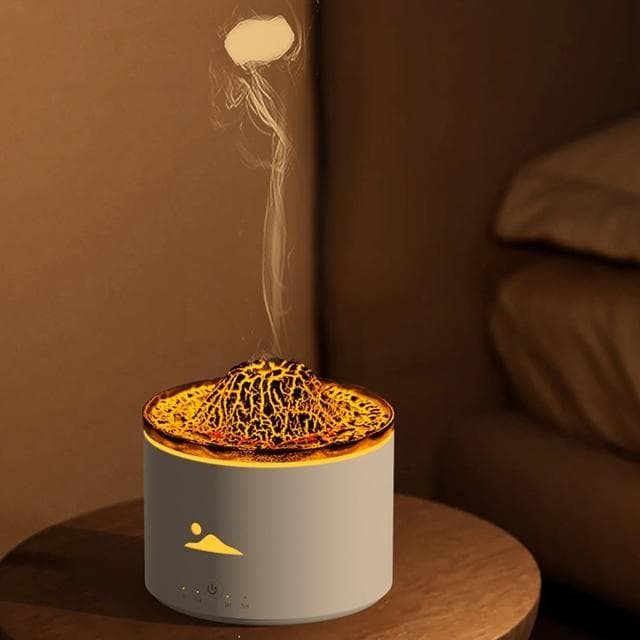 火山熔岩香薰機 加濕器 小夜燈 (USB插電款) 火山熔岩香薰機 火山香薰機 氛圍夜燈 香氛機 水氧機 霧化機 擴香機