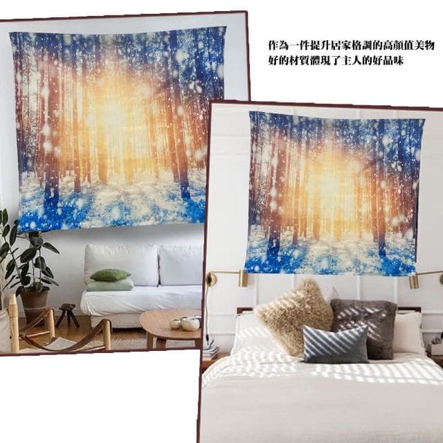 【QIDINA】出國趣仿真療癒系掛毯掛布/沙灘巾/裝飾布-A (贈掛勾) / 掛畫 聖誕佈置 聖誕節佈置 聖誕樹 桌巾 聖誕節裝飾 餐墊 房間佈置 交換禮物 聖誕禮物 送禮