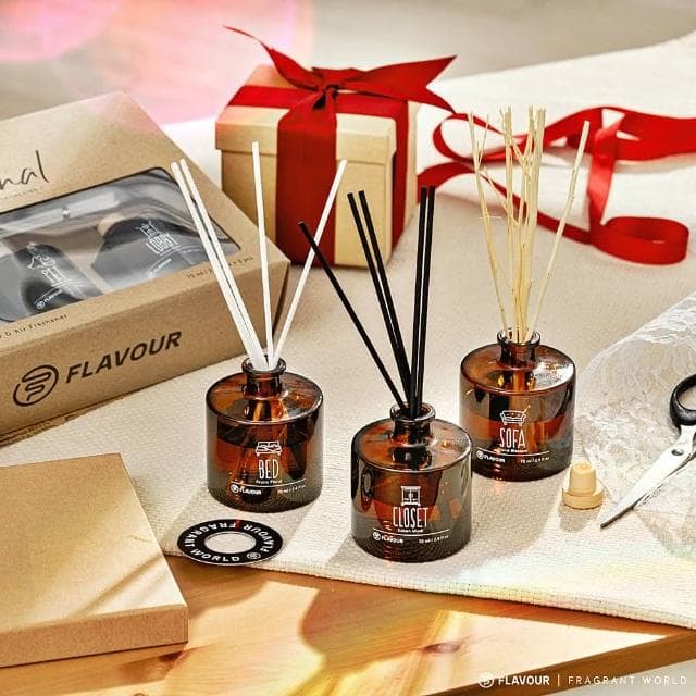 【FLAVOUR】附提袋✨寵物友善✨香氛擴香禮盒組 70ml x3(含提袋/寵愛毛孩/芳香/聖誕節交換禮物/入厝禮/居家裝飾)