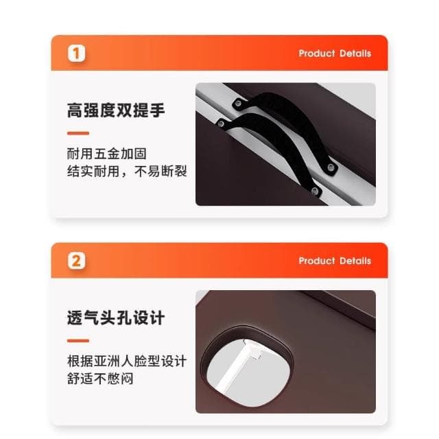 廠家直銷✨免運 高強度不銹鋼床架 摺疊按摩床 中醫正骨推拿床 便攜式 頭療 洗頭 美容床 艾灸熏蒸床 理療床