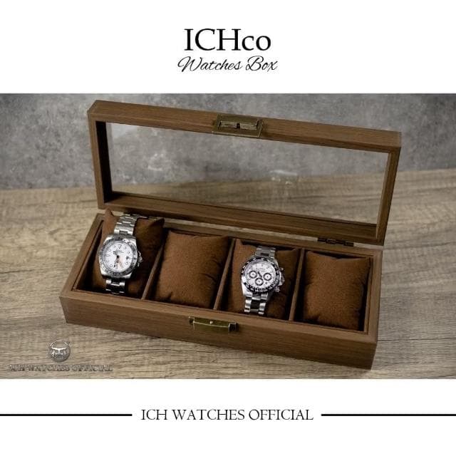 ICHco 實體門市 胡桃木手錶收納盒-木頭錶盒首飾收納手錶保護上鍊盒機械錶運動錶動能錶勞力士適用生日禮物父親節