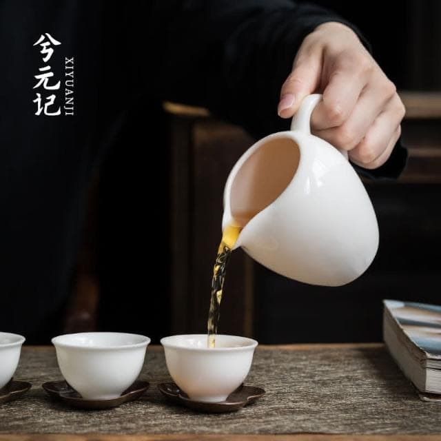 四季風家居 羊脂玉蓋碗茶杯德化白瓷茶碗帶蓋單一三隻大功夫家用茶具套裝