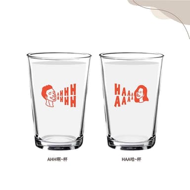 Miss良 玻璃杯 茶杯 果汁杯 啊啊 哈哈 咖啡杯 飲品 入厝禮物 附獨立紙盒包裝 啤酒杯 冷飲杯 交換禮物