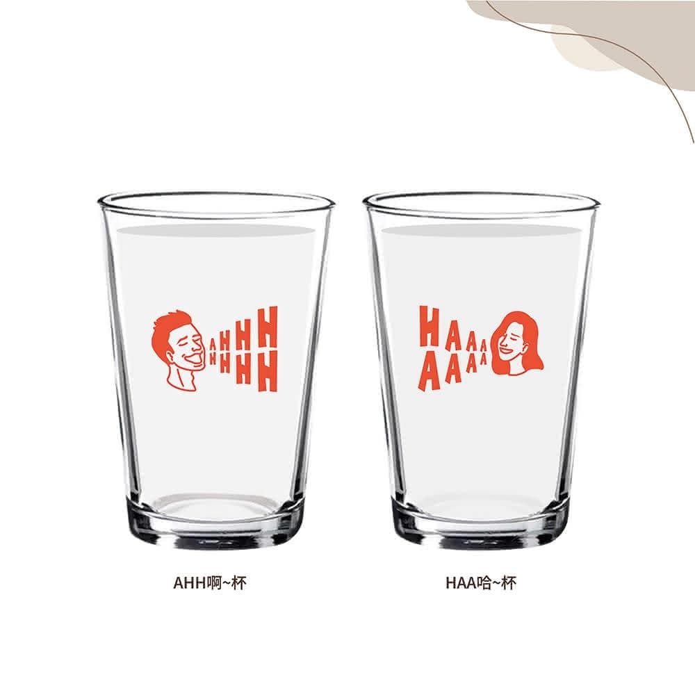 Miss良 玻璃杯 茶杯 果汁杯 啊啊 哈哈 咖啡杯 飲品 入厝禮物 附獨立紙盒包裝 啤酒杯 冷飲杯 交換禮物