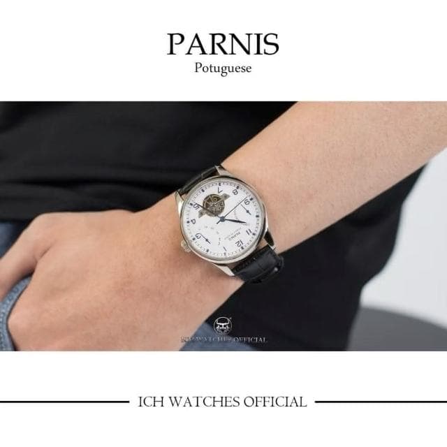 ICHco 實體門市 瑞士Parnis Portuguese類陀飛輪款飛行錶機械錶-男錶女錶手錶正裝錶潛水錶生日禮物父親節禮物情人節禮物