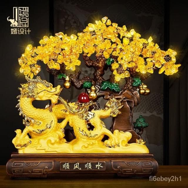 黃水晶 玄關擺飾 開店送禮 招財擺件 入厝禮物 招財鹿 發財樹 開幕送禮 家居擺飾 招財貓