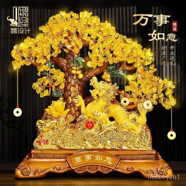 黃水晶 玄關擺飾 開店送禮 招財擺件 入厝禮物 招財鹿 發財樹 開幕送禮 家居擺飾 招財貓