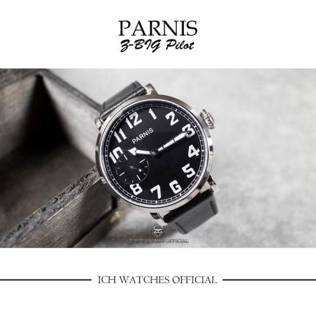 ICHco 實體門市 瑞士Parnis Zen-Big Pilot飛行員系列機械錶-手動上鍊機械男錶潛水錶飛行錶生日禮物父親節禮物