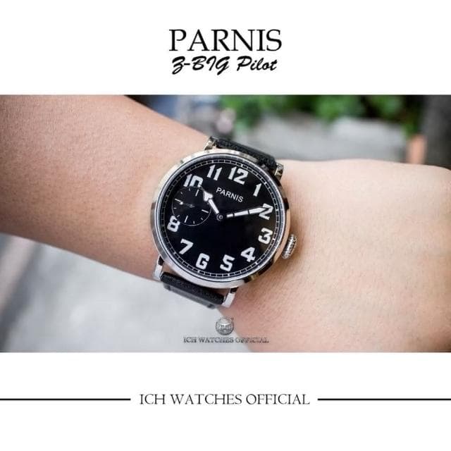 ICHco 實體門市 瑞士Parnis Zen-Big Pilot飛行員系列機械錶-手動上鍊機械男錶潛水錶飛行錶生日禮物父親節禮物