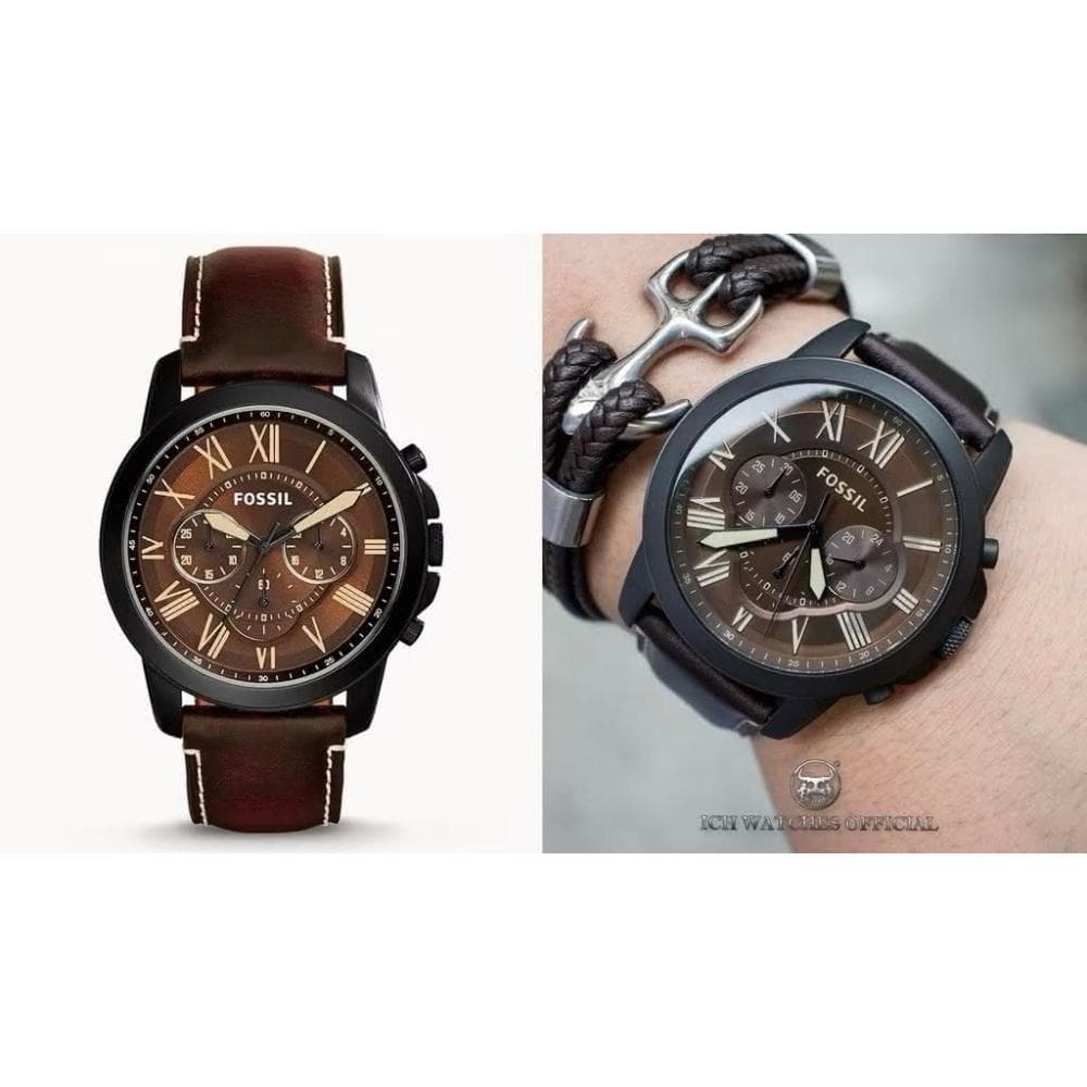 【FOSSIL】ICHco 實體門市 美國FOSSIL Grant Chronograph系列三眼計時錶手錶-男錶女錶情侶錶生日禮物情人節禮物非機械錶