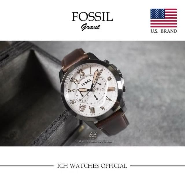 【FOSSIL】ICHco 實體門市 美國FOSSIL Grant Chronograph系列三眼計時錶手錶-男錶女錶情侶錶生日禮物情人節禮物非機械錶