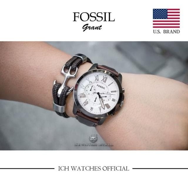 【FOSSIL】ICHco 實體門市 美國FOSSIL Grant Chronograph系列三眼計時錶手錶-男錶女錶情侶錶生日禮物情人節禮物非機械錶