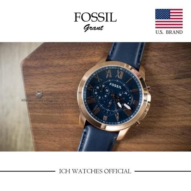 【FOSSIL】ICHco 實體門市 美國FOSSIL Grant Chronograph系列三眼計時錶手錶-男錶女錶情侶錶生日禮物情人節禮物非機械錶