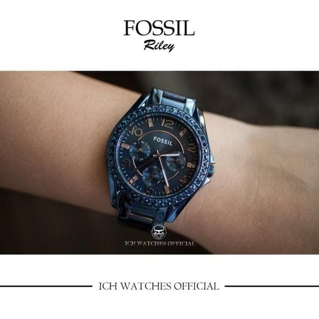 【FOSSIL】ICHco 實體門市 美國Fossil Riley Multifunction系列女錶-三眼錶生日禮物母親節禮物情人節禮物送禮